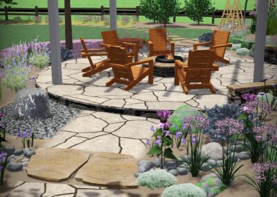 Fire Pit Patio and Water Feature Design Boulder Colorado